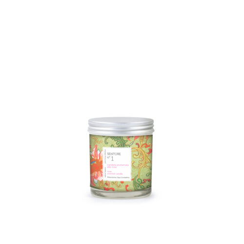 Candela alla Cera d'Olio d'Oliva Profumata alla Rosa